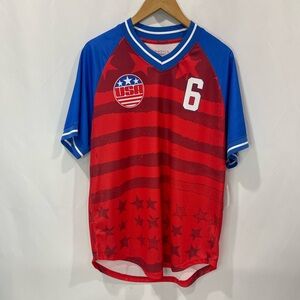 Bioworld USA Red and Blue Soccer Jersey